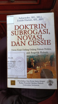 Image of DOKTRIN SUBROGASI,NOVASI DAN CESSIE