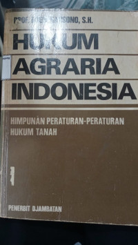 Image of HUKUM AGRARIA INDONESIA
