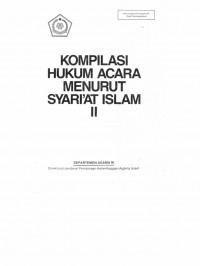 Image of Kompilasi Hukum Acara Menurut Syari'at Islam